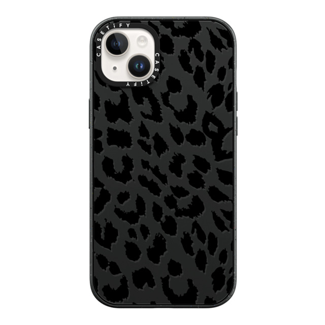 CASETiFY iPhone 14 Plus ケース マットブラック インパクトケース MagSafe対応 Leopard Lacie Leopard