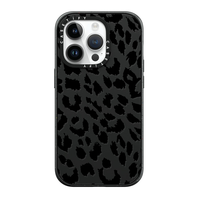 CASETiFY iPhone 14 Pro ケース マットブラック インパクトケース Leopard Lacie Leopard