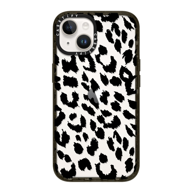 CASETiFY iPhone 14 ケース ブラック インパクトケース Leopard Lacie Leopard