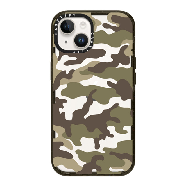 CASETiFY iPhone 14 ケース ブラック インパクトケース Camo Camo Over - Olive