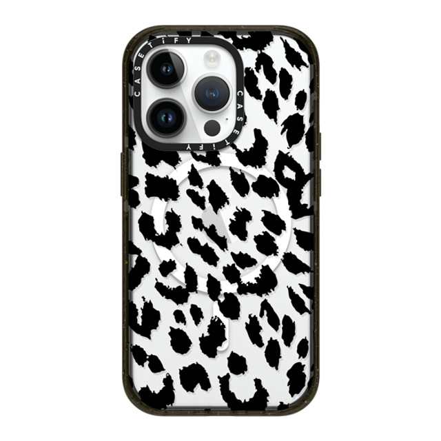 CASETiFY iPhone 14 Pro ケース ブラック インパクトケース MagSafe対応 Leopard Lacie Leopard