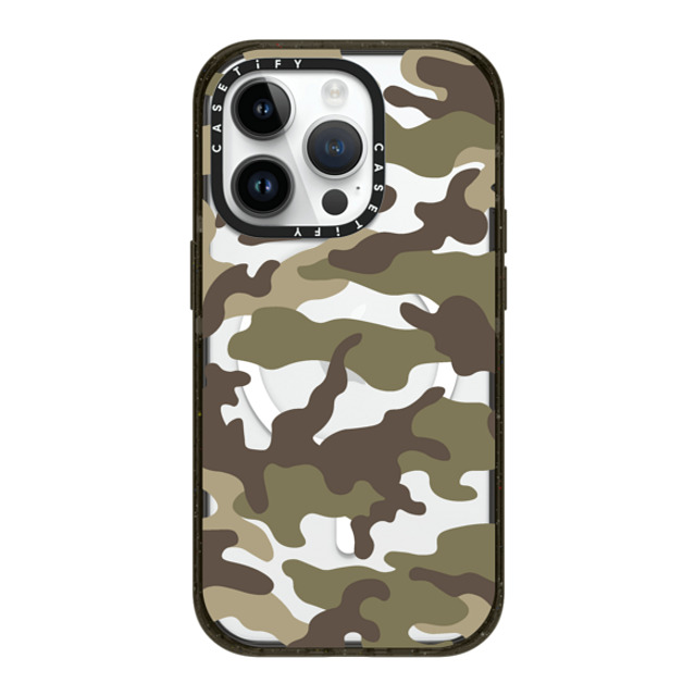 CASETiFY iPhone 14 Pro ケース ブラック インパクトケース MagSafe対応 Camo Camo Over - Olive