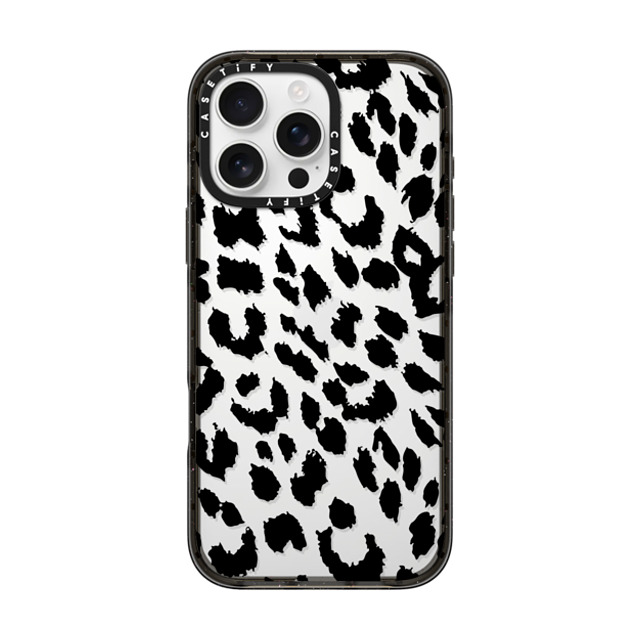 CASETiFY iPhone 16 Pro Max ケース ブラック インパクトケース Leopard Lacie Leopard