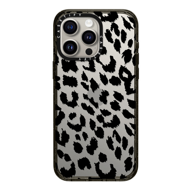 CASETiFY iPhone 15 Pro Max ケース ブラック インパクトケース Leopard Lacie Leopard