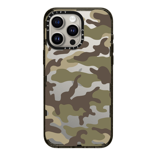 CASETiFY iPhone 15 Pro Max ケース ブラック インパクトケース Camo Camo Over - Olive