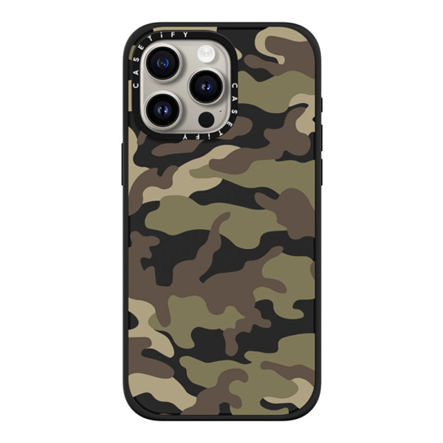 CASETiFY iPhone 15 Pro Max ケース マットブラック インパクトケース MagSafe対応 Camo Camo Over - Olive