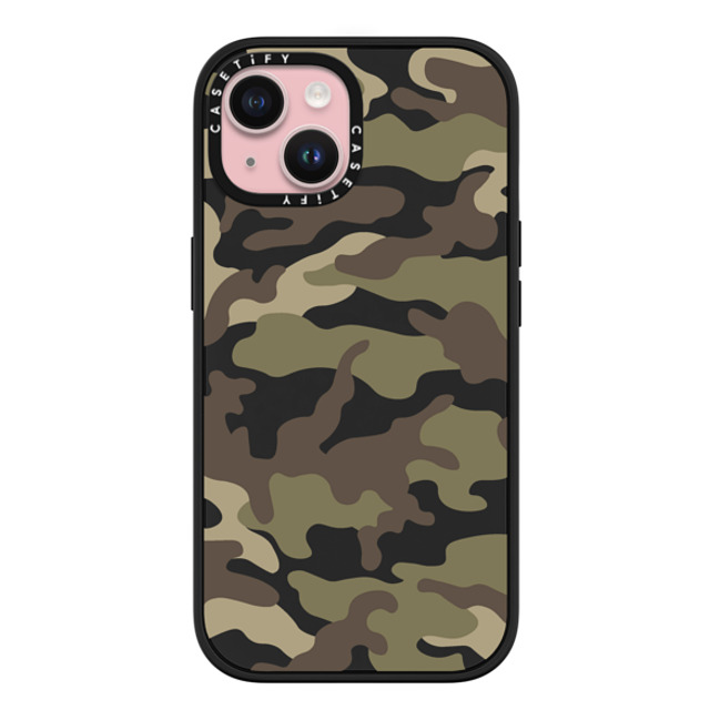 CASETiFY iPhone 15 ケース マットブラック インパクトケース MagSafe対応 Camo Camo Over - Olive