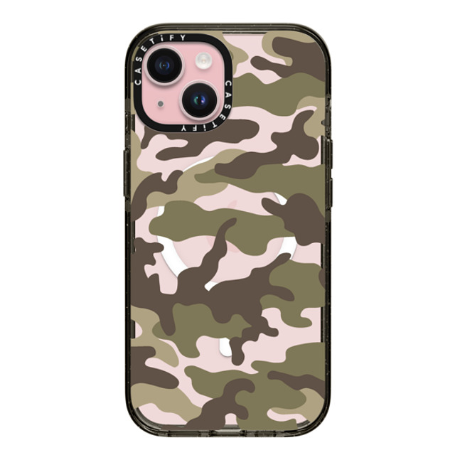 CASETiFY iPhone 15 Case Black Impact Case MagSafe Compatible Camo Camo Camo Over - Olive Back to School CASETiFY iPhone 15 Case Black Impact Case MagSafe Compatible Camo Camo Camo Over - Olive Back to School