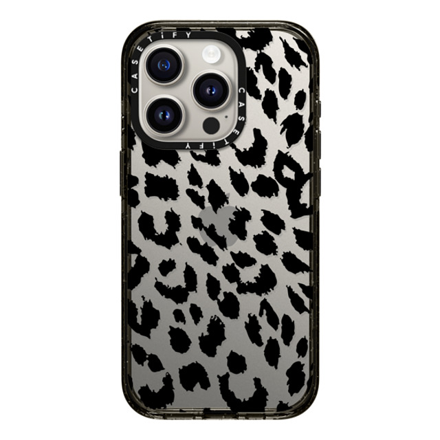 CASETiFY iPhone 15 Pro ケース ブラック インパクトケース Leopard Lacie Leopard