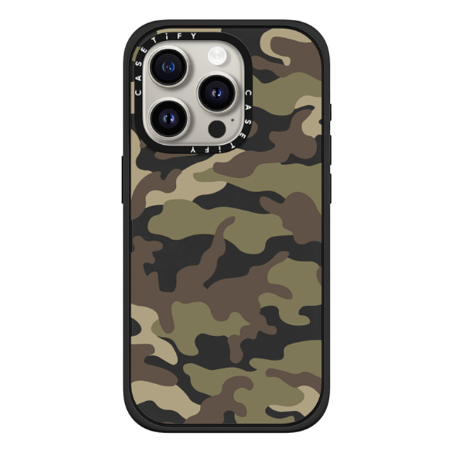 CASETiFY iPhone 15 Pro ケース マットブラック インパクトケース MagSafe対応 Camo Camo Over - Olive