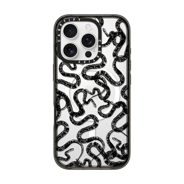 CASETiFY iPhone 16 Pro ケース ブラック インパクトケース MagSafe対応 Field of Snakes - Black casetifylab Father's Day CASETiFY iPhone 16 Pro ケース ブラック インパクトケース MagSafe対応 Field of Snakes - Black casetifylab Father's Day