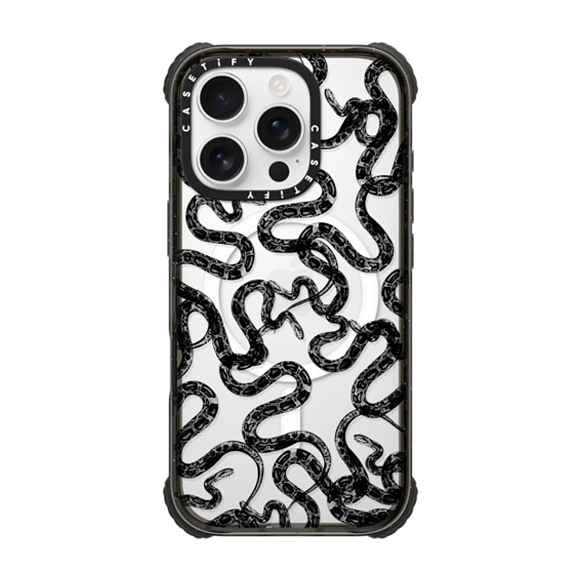 CASETiFY iPhone 16 Pro ケース ブラック ウルトラ インパクトケース MagSafe 対応 Field of Snakes - Black casetifylab Father's Day CASETiFY iPhone 16 Pro ケース ブラック ウルトラ インパクトケース MagSafe 対応 Field of Snakes - Black casetifylab Father's Day