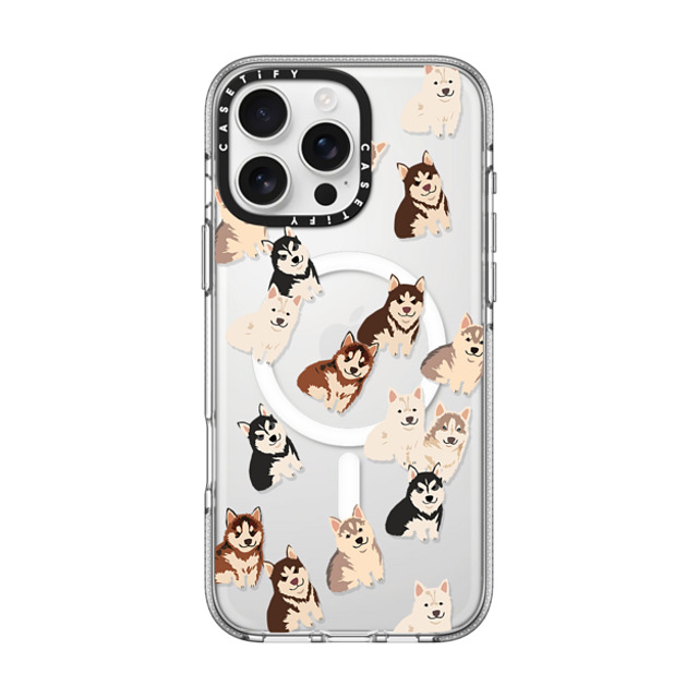 CASETiFY iPhone 16 Pro Max ケース クリア クリア ケース MagSafe対応 Dog 犬 Husky Jumble Father's Day CASETiFY iPhone 16 Pro Max ケース クリア クリア ケース MagSafe対応 Dog 犬 Husky Jumble Father's Day