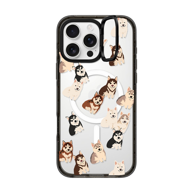 CASETiFY iPhone 16 Pro Max Case Black インパクトリングスタンドケース MagSafe対応 Dog 犬 Husky Jumble Father's Day CASETiFY iPhone 16 Pro Max Case Black インパクトリングスタンドケース MagSafe対応 Dog 犬 Husky Jumble Father's Day