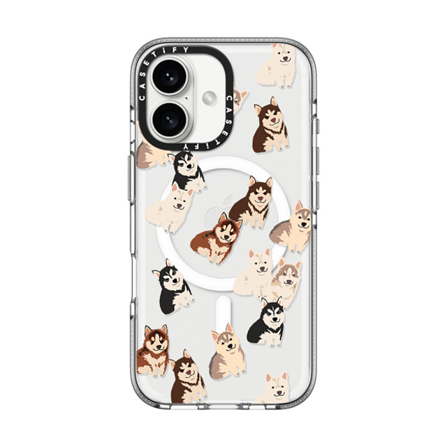 CASETiFY iPhone 16 ケース クリア クリア ケース MagSafe対応 Dog 犬 Husky Jumble Father's Day CASETiFY iPhone 16 ケース クリア クリア ケース MagSafe対応 Dog 犬 Husky Jumble Father's Day