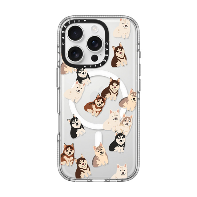 CASETiFY iPhone 16 Pro ケース クリア クリア ケース MagSafe対応 Dog 犬 Husky Jumble Father's Day CASETiFY iPhone 16 Pro ケース クリア クリア ケース MagSafe対応 Dog 犬 Husky Jumble Father's Day