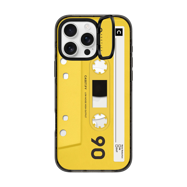 CASETiFY iPhone 16 Pro Max ケース ブラック インパクトリングスタンドケース MagSafe対応 Cassette Cassette CASETiFY MiXTAPE - Yellow Back to School CASETiFY iPhone 16 Pro Max ケース ブラック インパクトリングスタンドケース MagSafe対応 Cassette Cassette CASETiFY MiXTAPE - Yellow Back to School