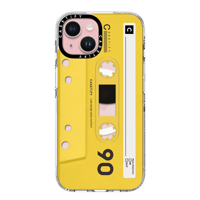CASETiFY iPhone 15 ケース クリア クリア ケース MagSafe対応 Cassette Cassette CASETiFY MiXTAPE - Yellow Back to School CASETiFY iPhone 15 ケース クリア クリア ケース MagSafe対応 Cassette Cassette CASETiFY MiXTAPE - Yellow Back to School
