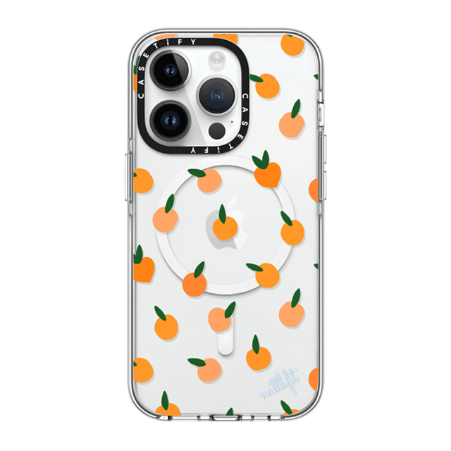 CASETiFY iPhone 14 Pro ケース クリア クリア ケース MagSafe対応 Fruit ORANGE YOU CUTE PHONE CASE - Nattbfit x CASETiFY