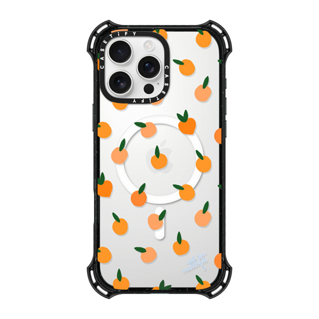 CASETiFY iPhone 16 Pro Max ケース ブラック バウンスケース Fruit ORANGE YOU CUTE PHONE CASE - Nattbfit x CASETiFY