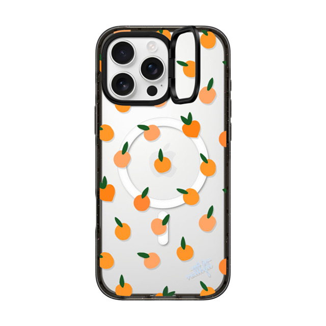 CASETiFY iPhone 16 Pro Max ケース ブラック インパクトリングスタンドケース MagSafe対応 Fruit ORANGE YOU CUTE PHONE CASE - Nattbfit x CASETiFY