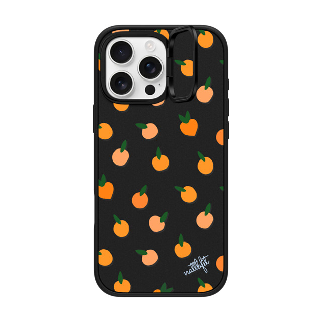 CASETiFY iPhone 16 Pro Max ケース マットブラック インパクトリングスタンドケース MagSafe対応 Fruit ORANGE YOU CUTE PHONE CASE - Nattbfit x CASETiFY