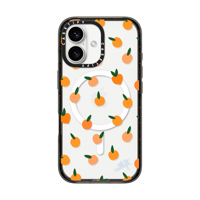 CASETiFY iPhone 16 ケース ブラック インパクトケース MagSafe対応 Fruit ORANGE YOU CUTE PHONE CASE - Nattbfit x CASETiFY