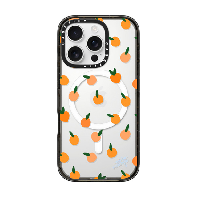 CASETiFY iPhone 16 Pro ケース ブラック インパクトケース MagSafe対応 Fruit ORANGE YOU CUTE PHONE CASE - Nattbfit x CASETiFY