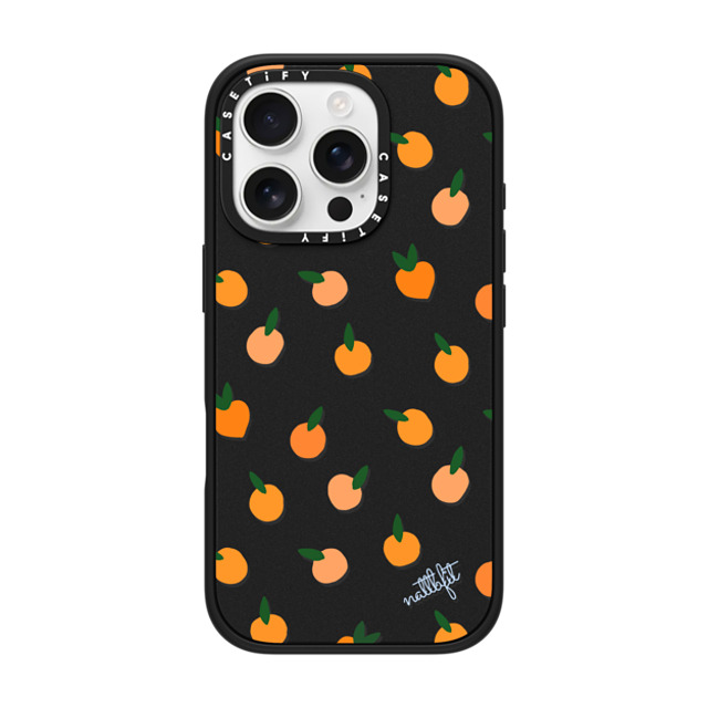 CASETiFY iPhone 16 Pro ケース マットブラック インパクトケース MagSafe対応 Fruit ORANGE YOU CUTE PHONE CASE - Nattbfit x CASETiFY