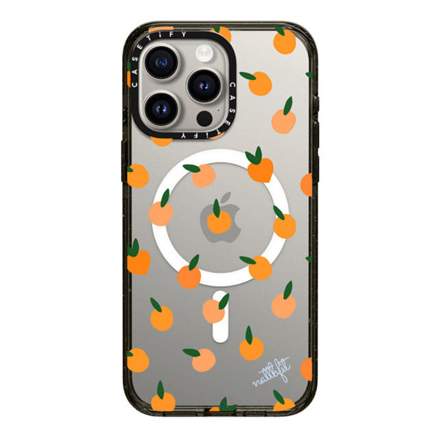 CASETiFY iPhone 15 Pro Max ケース ブラック インパクトケース MagSafe対応 Fruit ORANGE YOU CUTE PHONE CASE - Nattbfit x CASETiFY