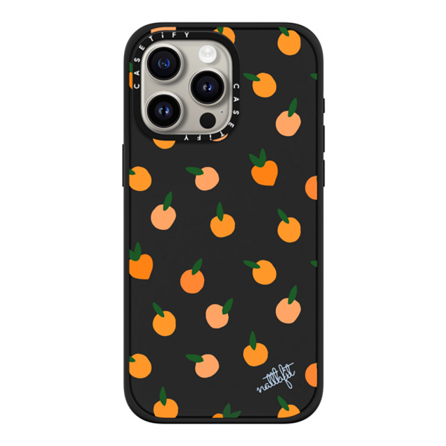 CASETiFY iPhone 15 Pro Max ケース マットブラック インパクトケース MagSafe対応 Fruit ORANGE YOU CUTE PHONE CASE - Nattbfit x CASETiFY