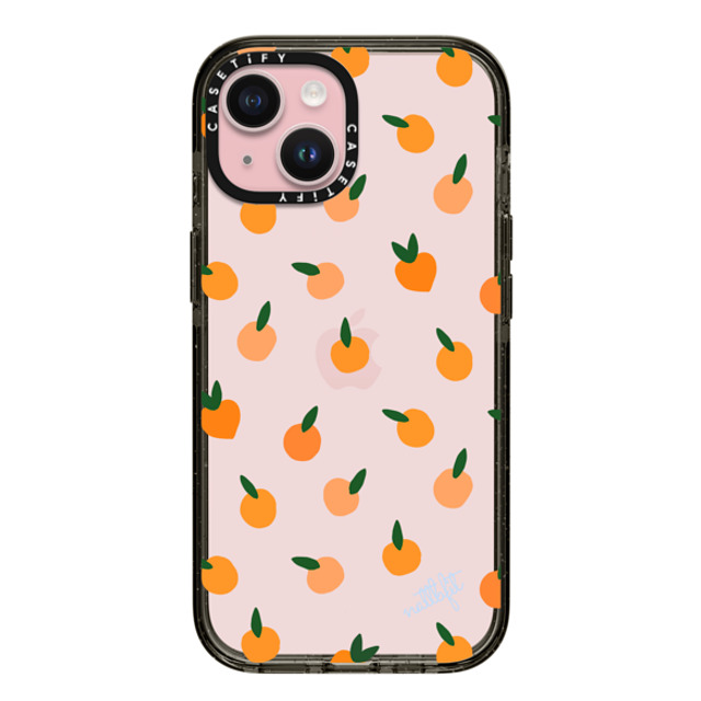 CASETiFY iPhone 15 ケース ブラック インパクトケース Fruit ORANGE YOU CUTE PHONE CASE - Nattbfit x CASETiFY