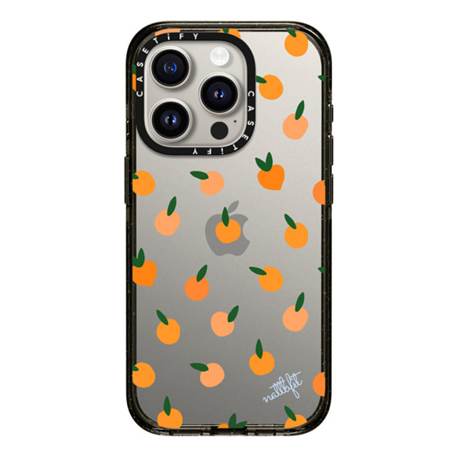 CASETiFY iPhone 15 Pro ケース ブラック インパクトケース Fruit ORANGE YOU CUTE PHONE CASE - Nattbfit x CASETiFY