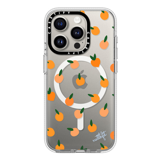 CASETiFY iPhone 15 Pro ケース クリア クリア ケース MagSafe対応 Fruit ORANGE YOU CUTE PHONE CASE - Nattbfit x CASETiFY