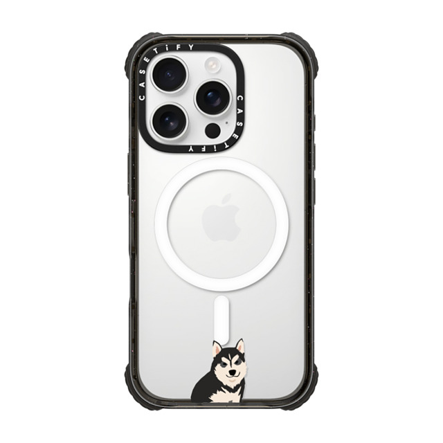 CASETiFY iPhone 16 Pro Case Black ウルトラ インパクトケース MagSafe 対応 Dog 犬 Sitting Husky Mother's Day CASETiFY iPhone 16 Pro Case Black ウルトラ インパクトケース MagSafe 対応 Dog 犬 Sitting Husky Mother's Day