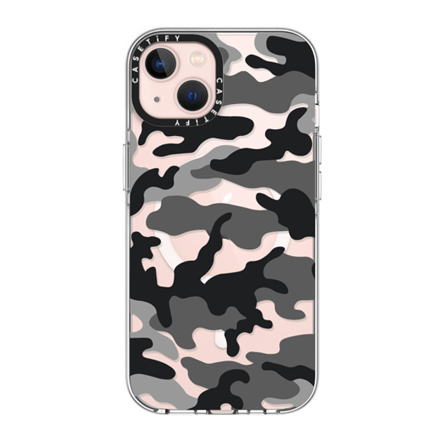 CASETiFY iPhone 13 ケース クリア クリア ケース MagSafe対応 Camo Camo Over - Black