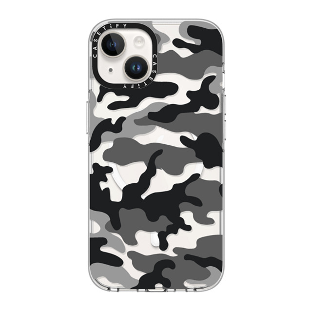 CASETiFY iPhone 14 ケース クリア クリア ケース MagSafe対応 Camo Camo Over - Black