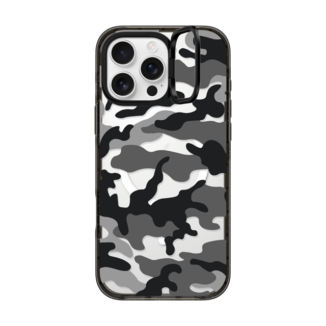 CASETiFY iPhone 16 Pro Max ケース ブラック インパクトリングスタンドケース MagSafe対応 Camo Camo Over - Black