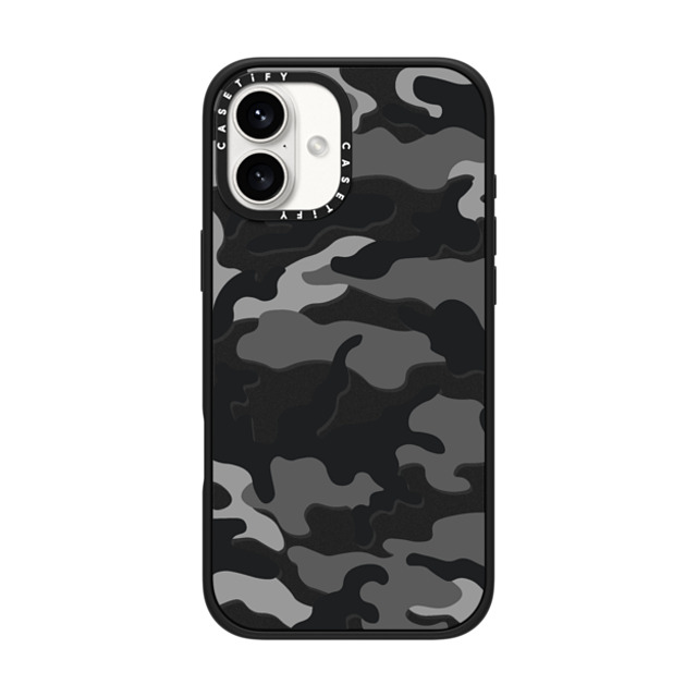 CASETiFY iPhone 16 Plus ケース マットブラック インパクトケース MagSafe対応 Camo Camo Over - Black