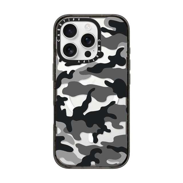 CASETiFY iPhone 16 Pro ケース ブラック インパクトケース MagSafe対応 Camo Camo Over - Black