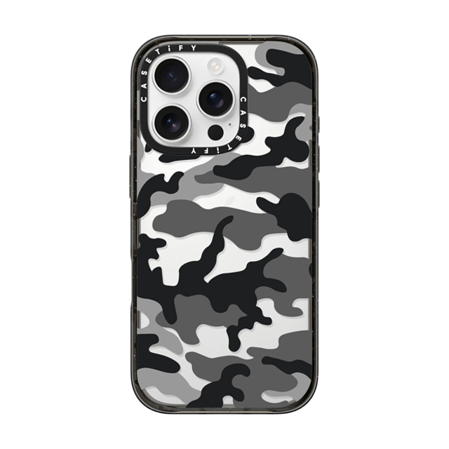 CASETiFY iPhone 16 Pro ケース ブラック インパクトケース Camo Camo Over - Black