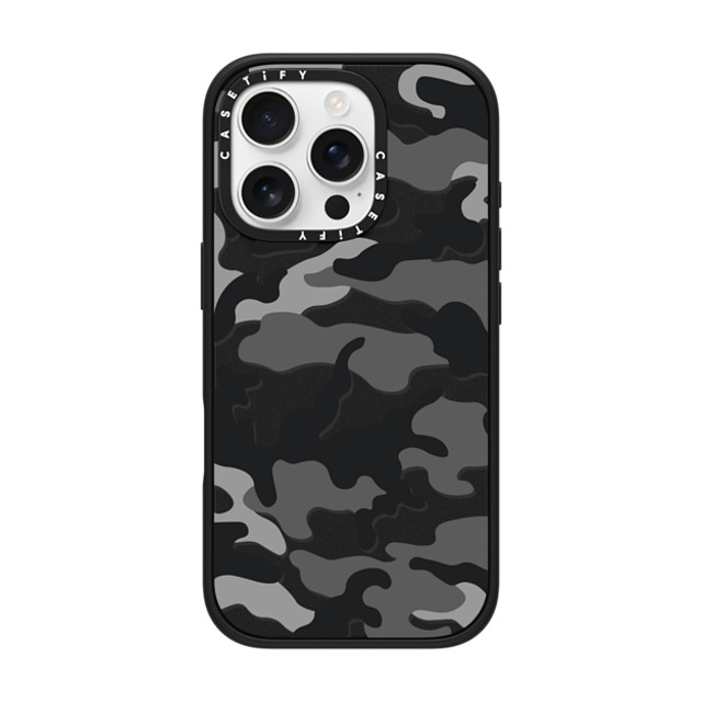 CASETiFY iPhone 16 Pro ケース マットブラック インパクトケース Camo Camo Over - Black