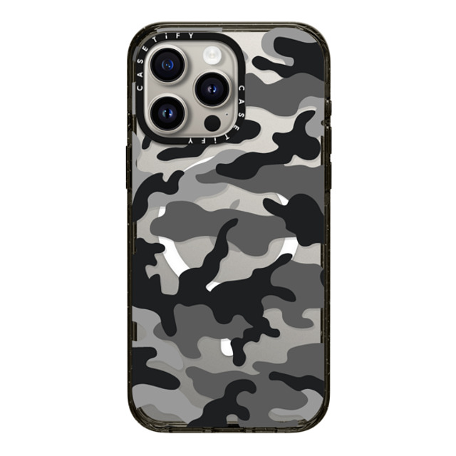 CASETiFY iPhone 15 Pro Max ケース ブラック インパクトケース MagSafe対応 Camo Camo Over - Black