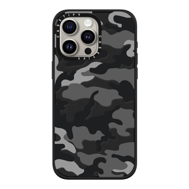 CASETiFY iPhone 15 Pro Max ケース マットブラック インパクトケース MagSafe対応 Camo Camo Over - Black