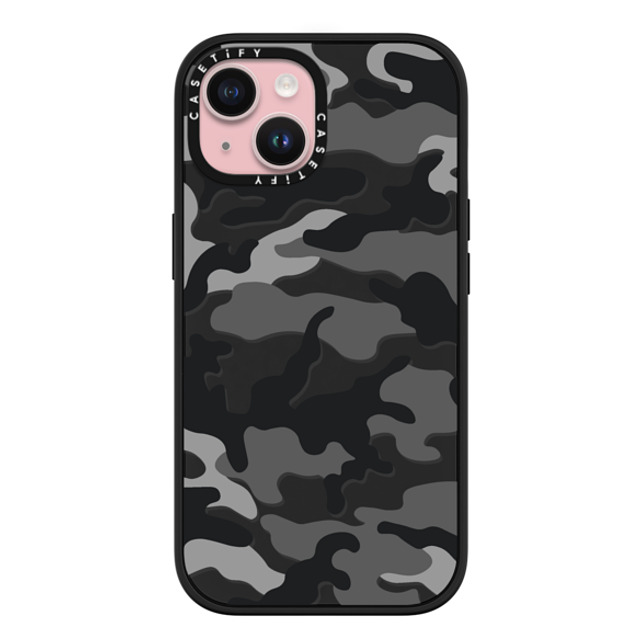 CASETiFY iPhone 15 ケース マットブラック インパクトケース MagSafe対応 Camo Camo Over - Black