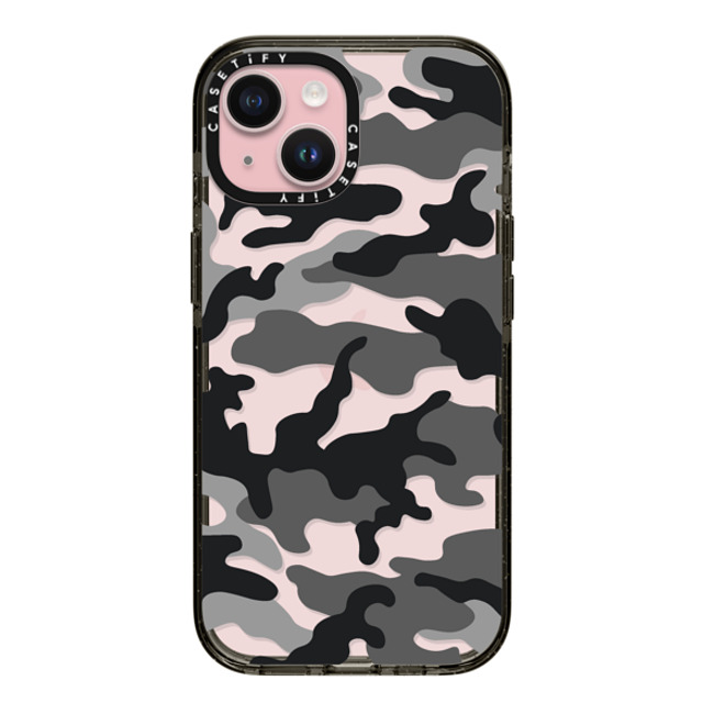 CASETiFY iPhone 15 ケース ブラック インパクトケース Camo Camo Over - Black