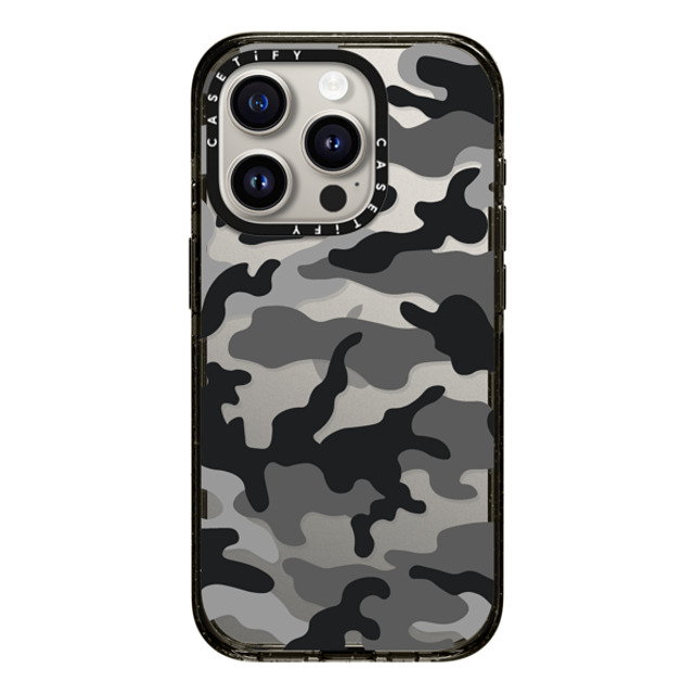 CASETiFY iPhone 15 Pro ケース ブラック インパクトケース Camo Camo Over - Black