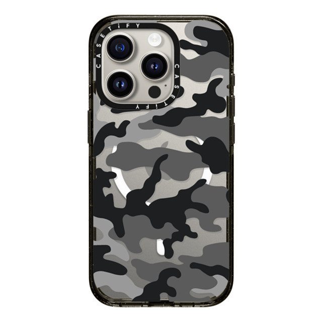 CASETiFY iPhone 15 Pro ケース ブラック インパクトケース MagSafe対応 Camo Camo Over - Black