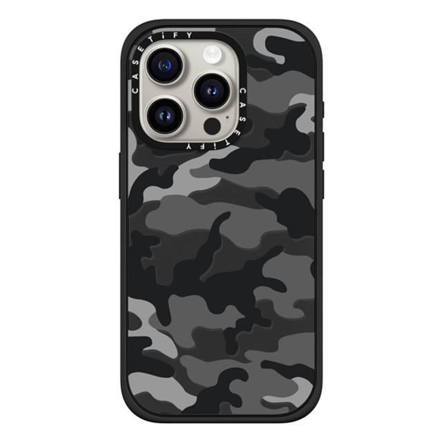 CASETiFY iPhone 15 Pro ケース マットブラック インパクトケース MagSafe対応 Camo Camo Over - Black