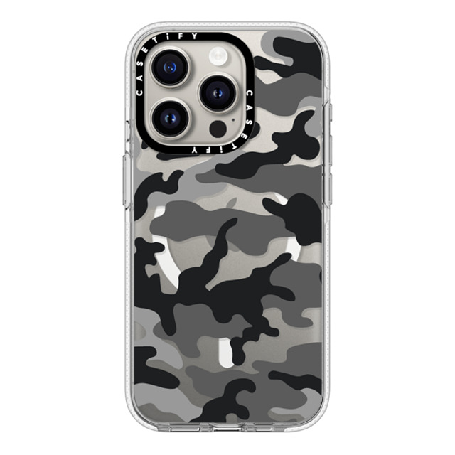 CASETiFY iPhone 15 Pro ケース クリア クリア ケース MagSafe対応 Camo Camo Over - Black